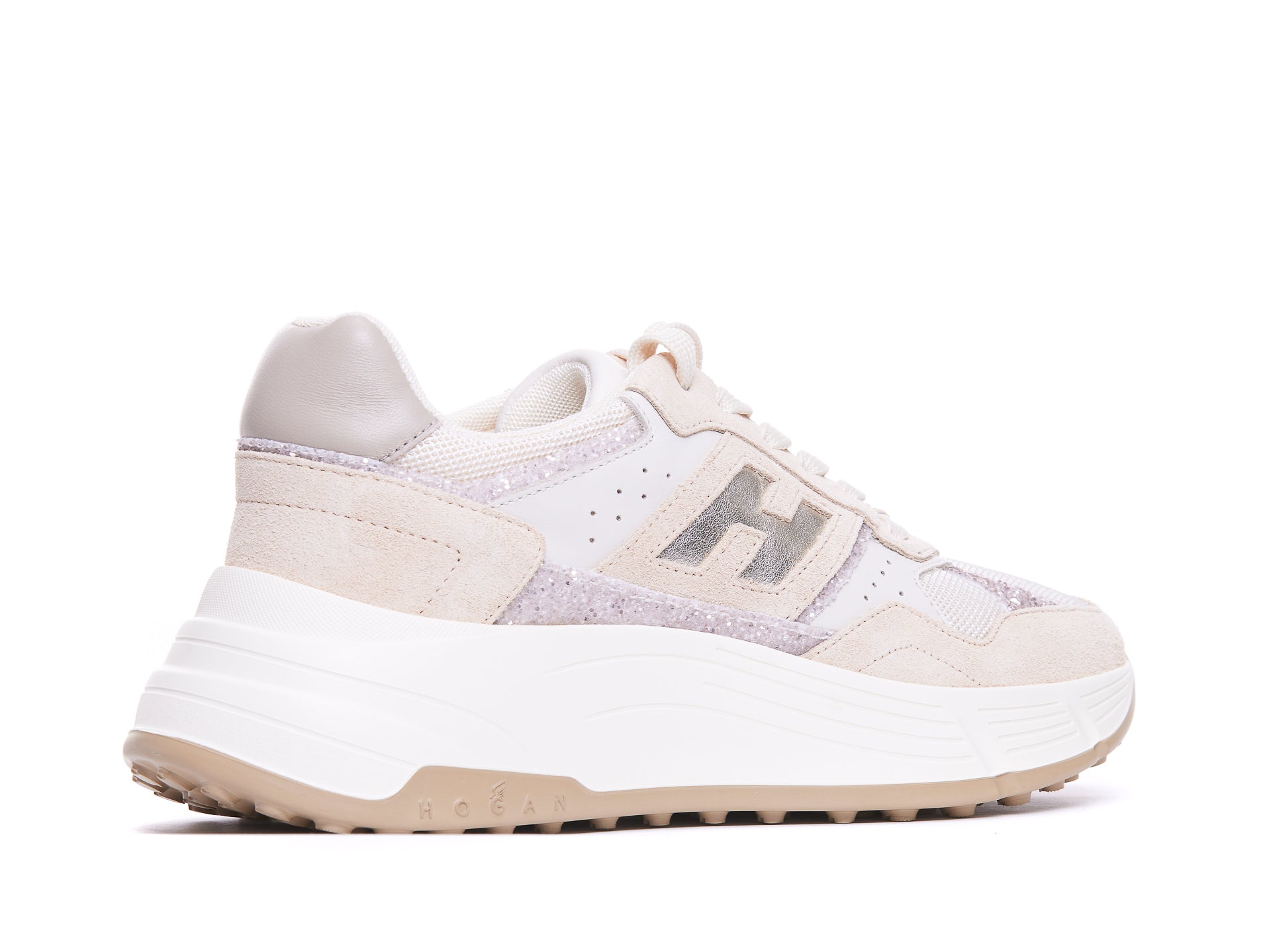 Hogan Sneakers Pink Leather And Suede