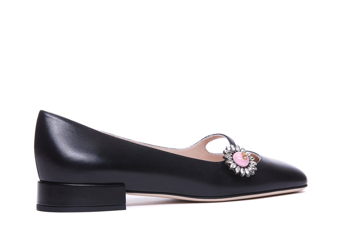 Valentino Garavani Flat Shoes Black Leather / Sole