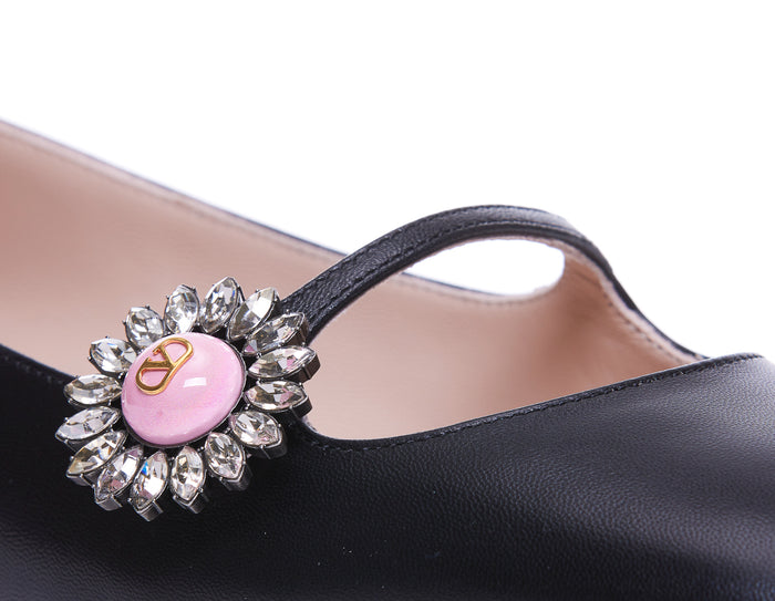 Valentino Garavani Flat Shoes Black Leather / Sole