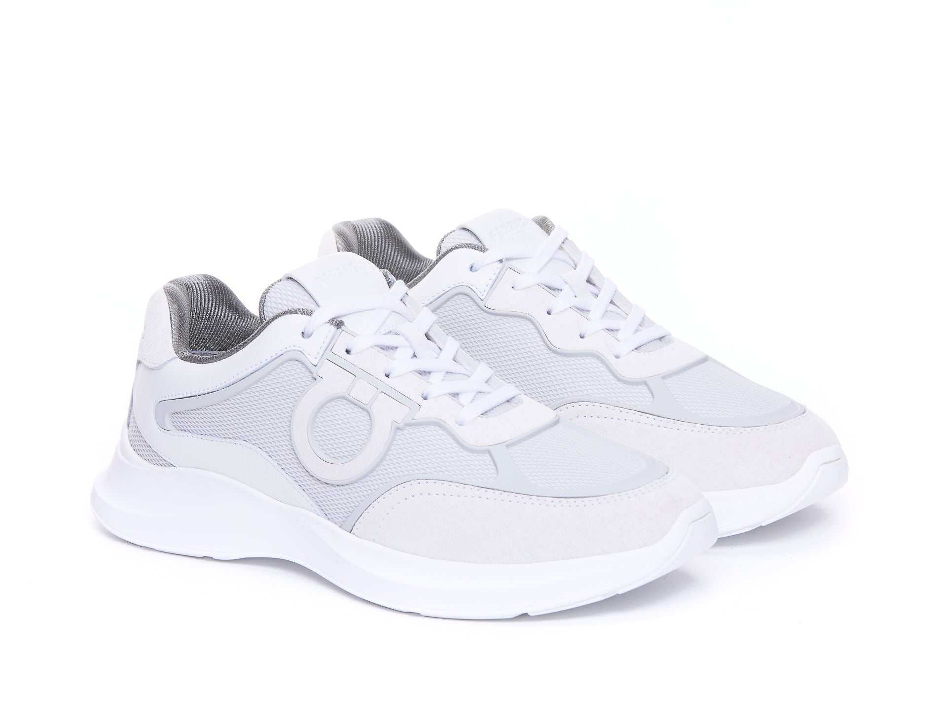 Ferragamo Sneakers White Suede