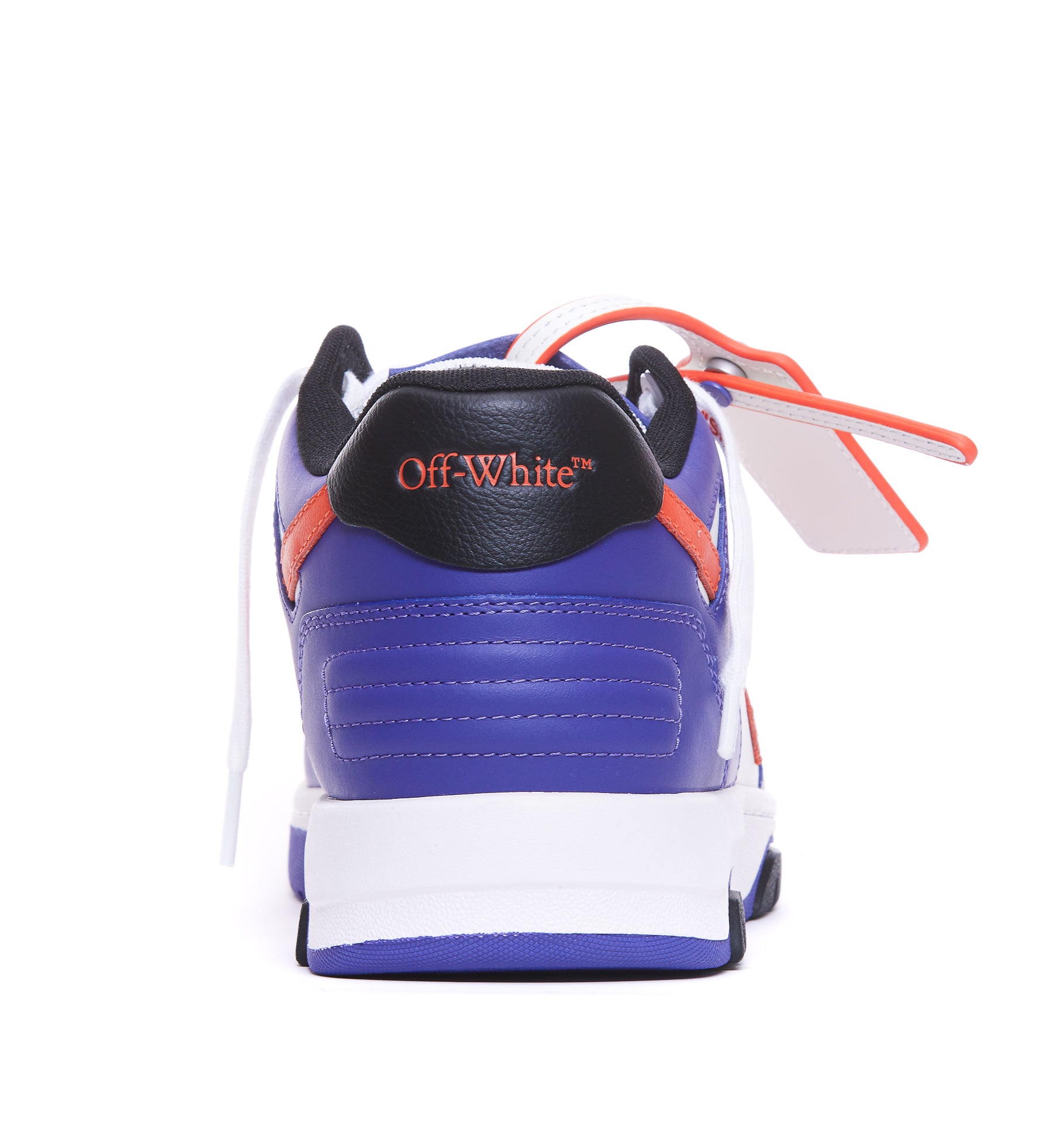 Off White Sneakers Blue Leather/ Rubber Sole