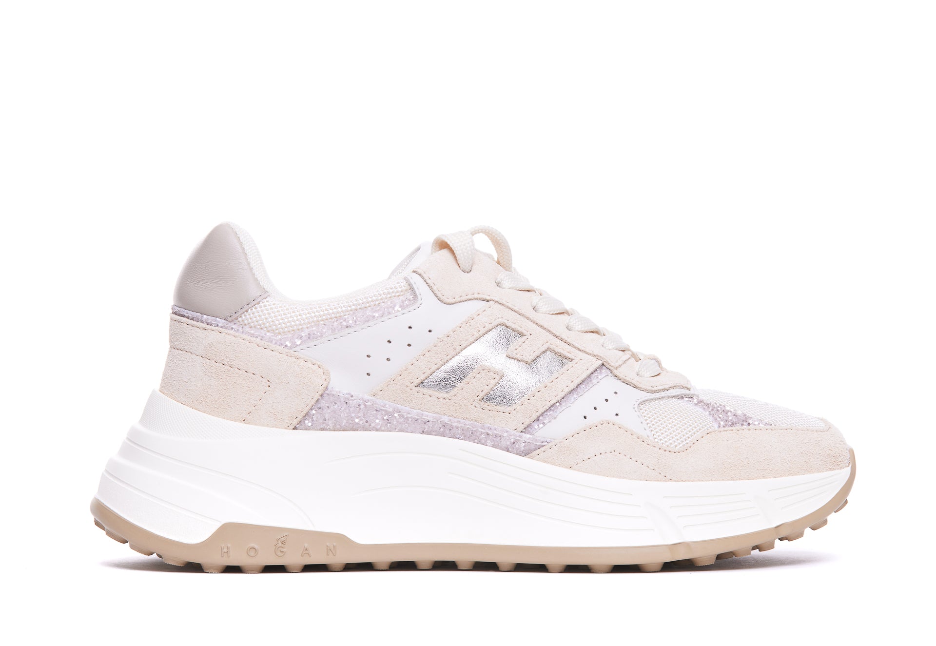 Hogan Sneakers Pink Leather And Suede