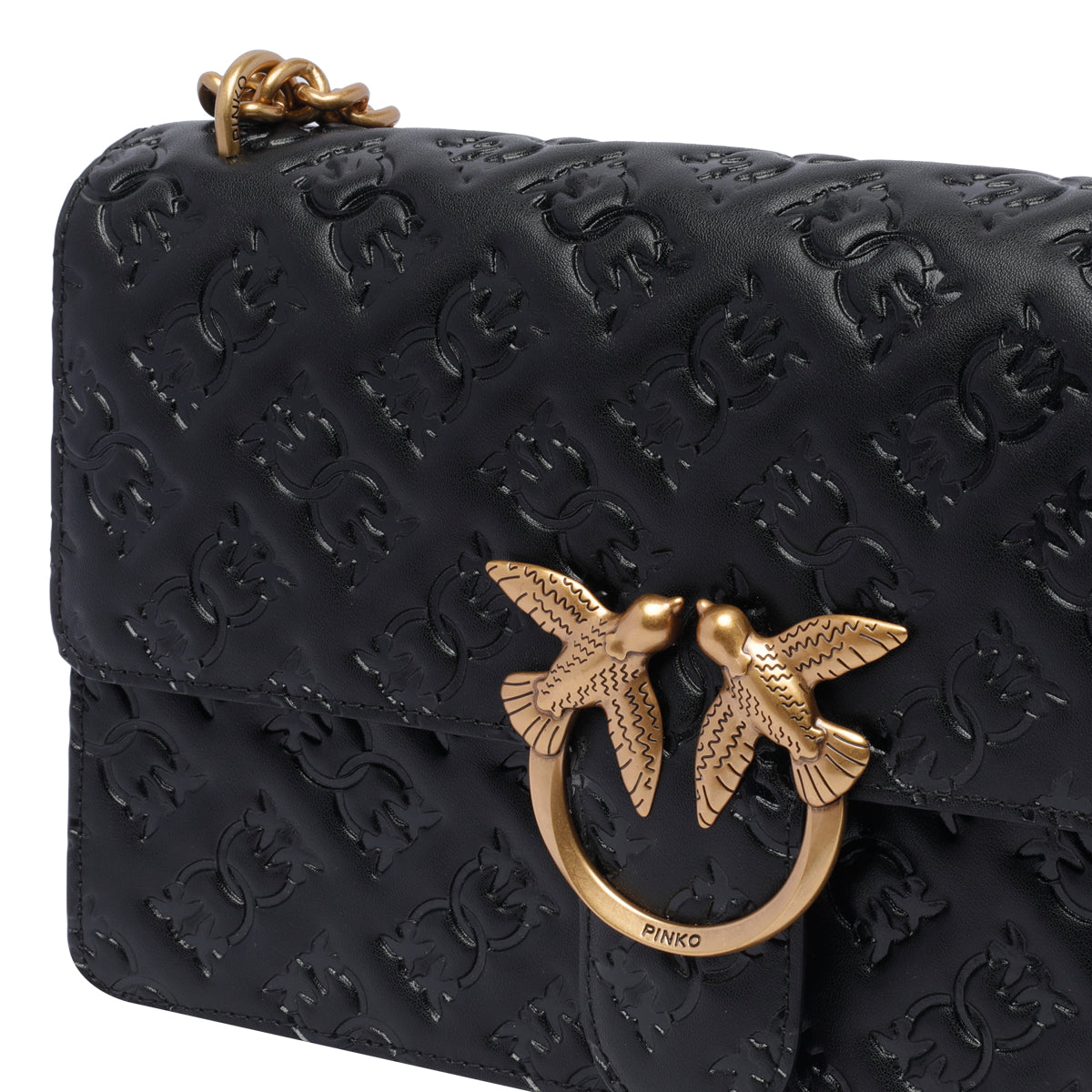 Pinko Bags Black Calf Leather