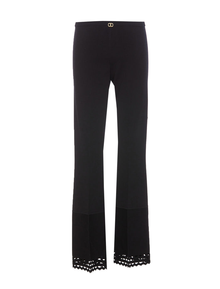 Twin-Set Trousers Black Viscose
