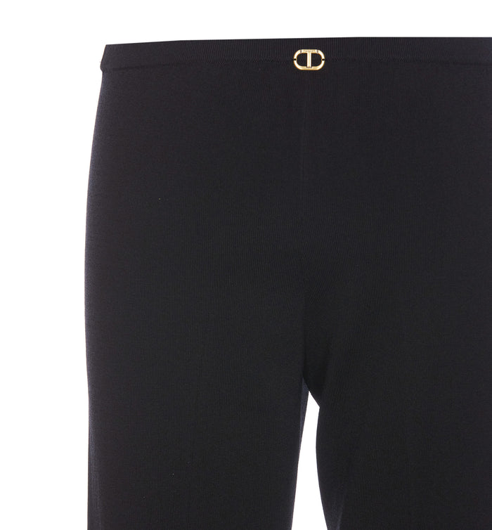 Twin-Set Trousers Black Viscose