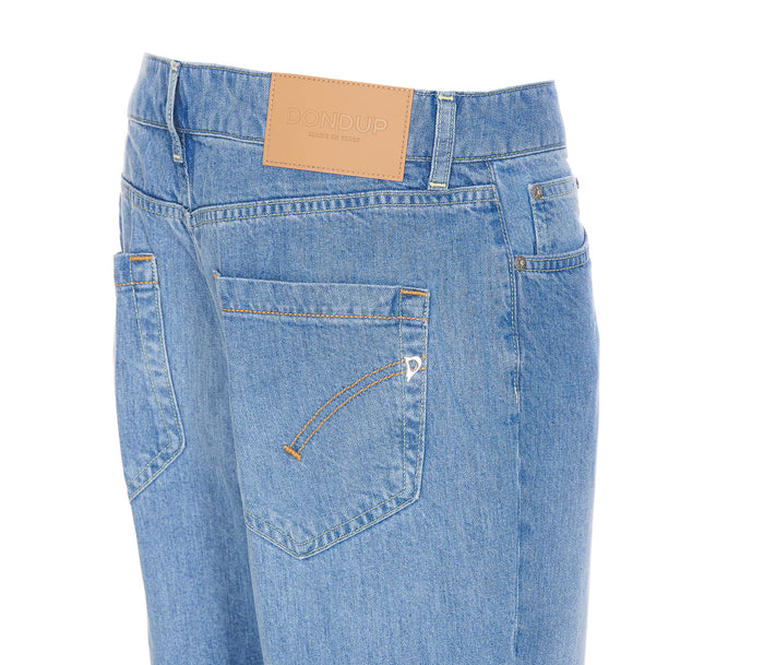 Dondup Trousers Blue Lyocell