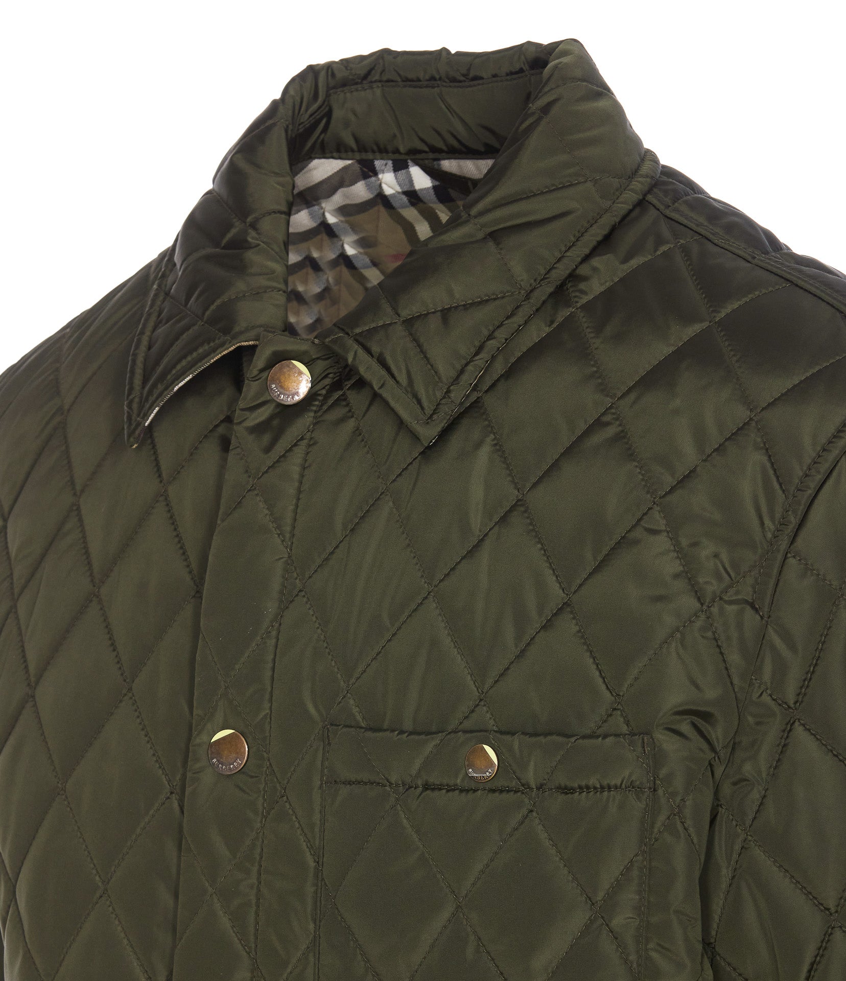 Burberry Jackets Green Polyamide