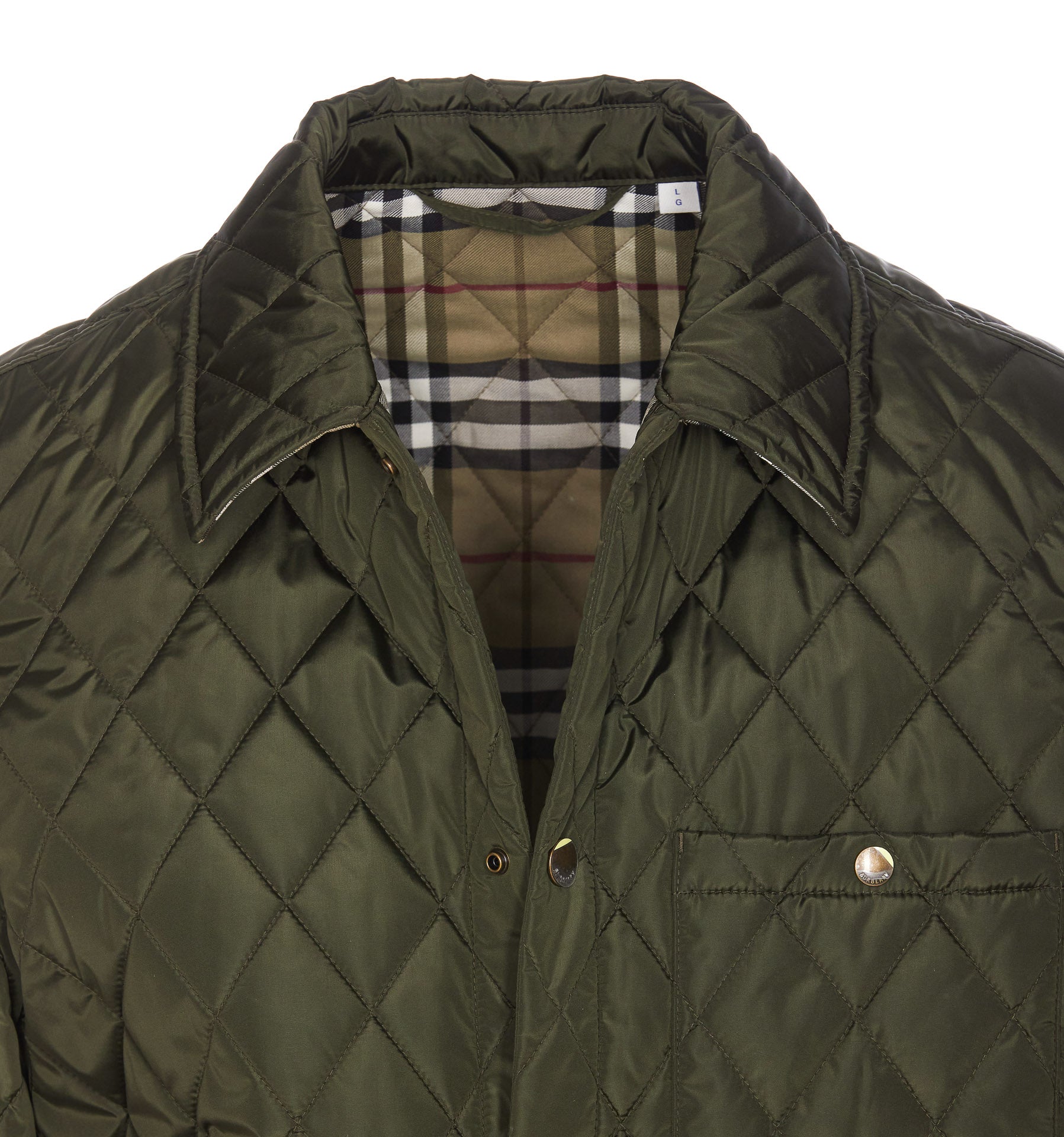 Burberry Jackets Green Polyamide