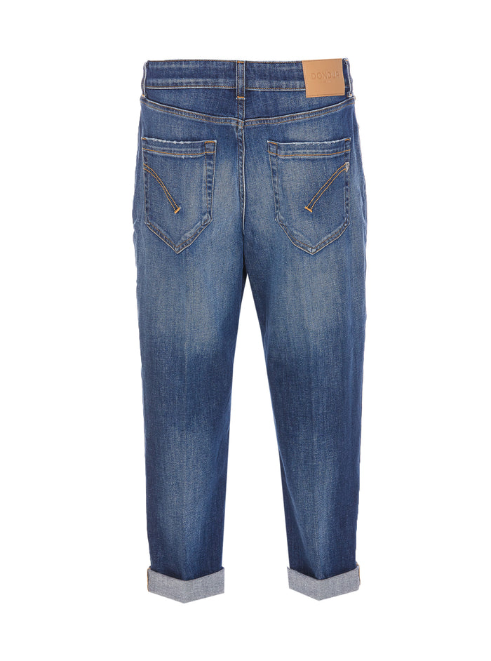 Dondup Trousers Blue Cotton