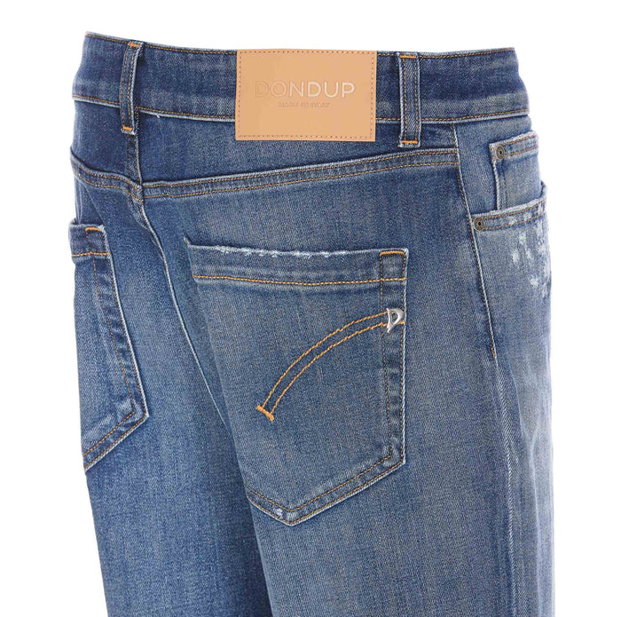 Dondup Trousers Blue Cotton