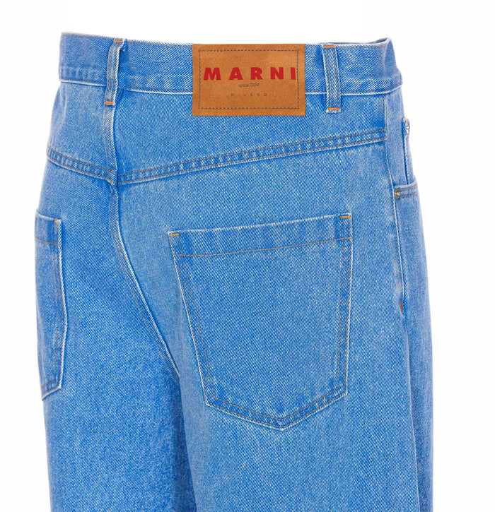 Marni Trousers Blue Cotton