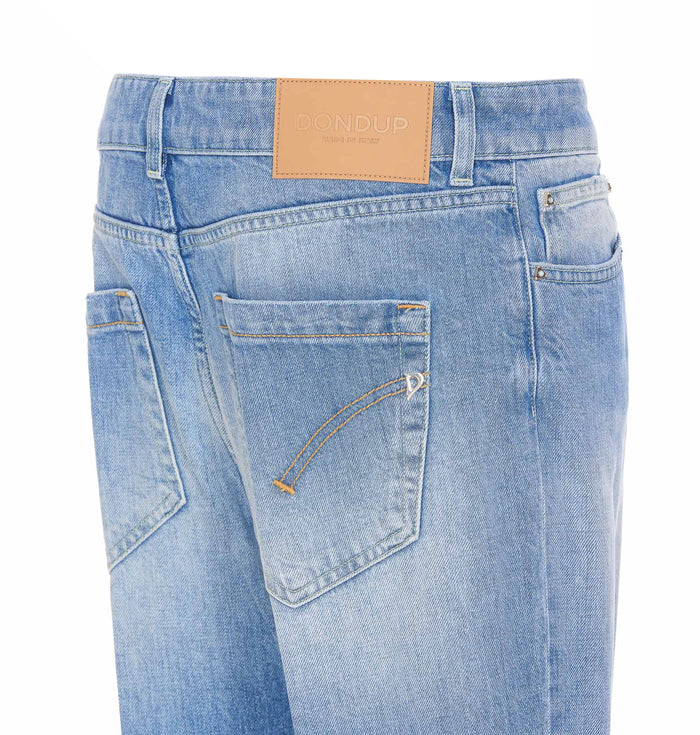 Dondup Trousers Blue Cotton