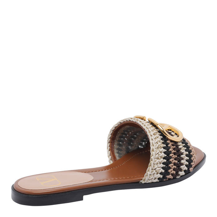 Valentino Garavani Sandals Brown Fabric/leather Sole