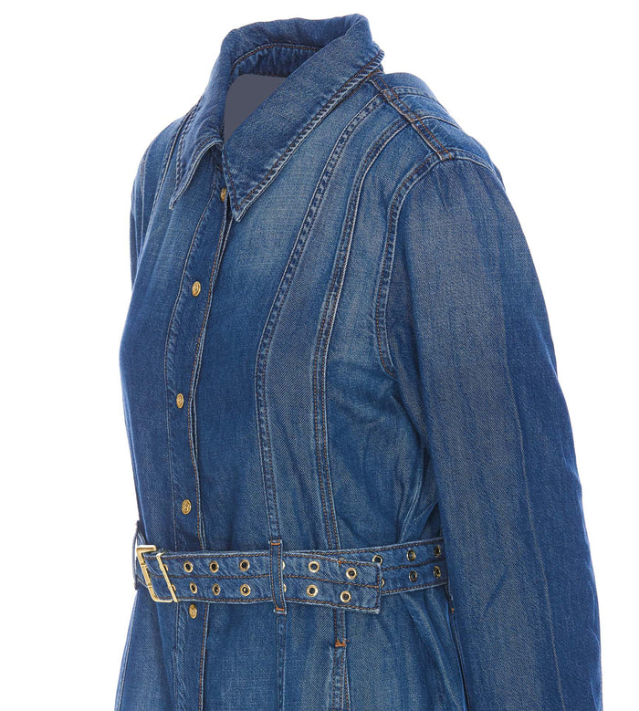 Ganni Dresses Blue Organic Cotton