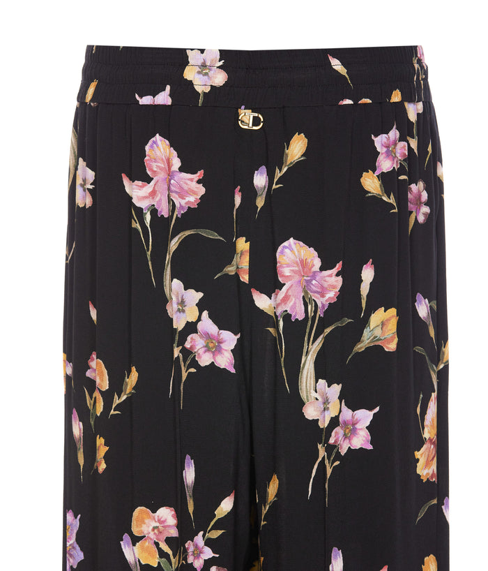 Twin-Set Trousers Black Viscose
