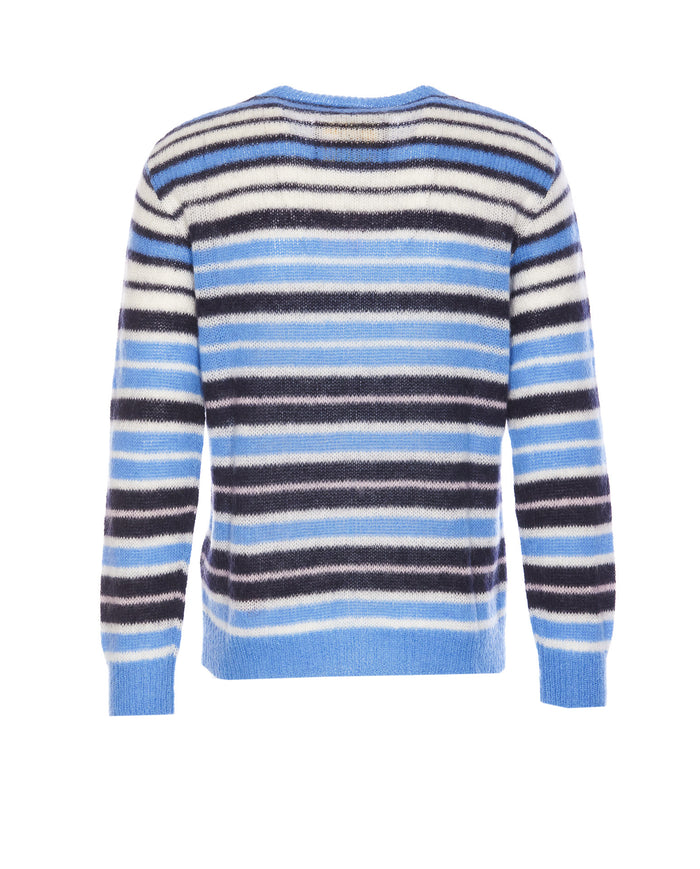 Marni Sweaters Blue Mohair