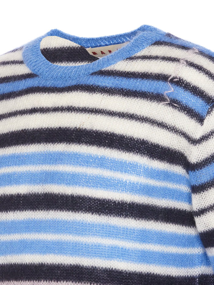 Marni Sweaters Blue Mohair