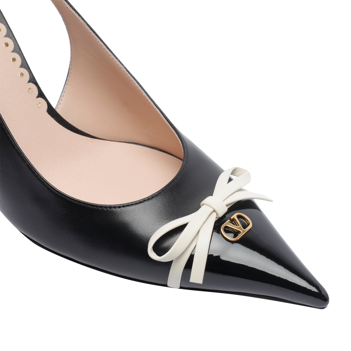 Valentino Garavani With Heel Black Calf Leather/leather Sole