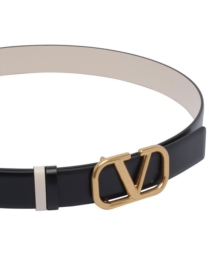 Valentino Garavani Belts Black Calf Leather