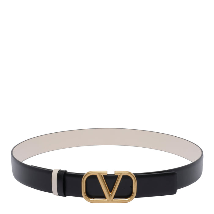 Valentino Garavani Belts Black Calf Leather