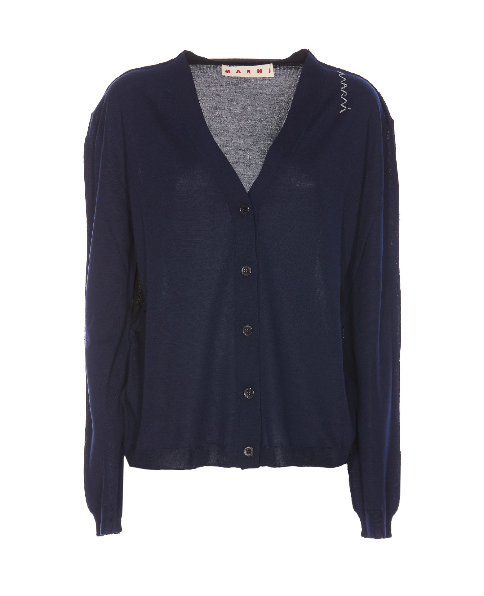 Marni Sweaters Blue Virgin Wool