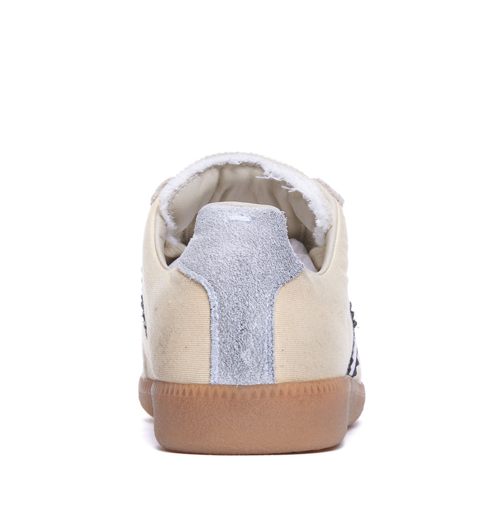 Maison Margiela Sneakers Beige Fabric And Leather