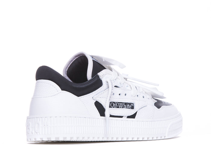 Off White Sneakers Leather Rubber Sole