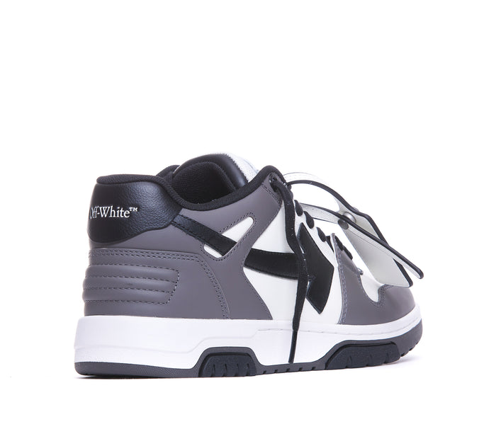 Off White Sneakers Grey Leather