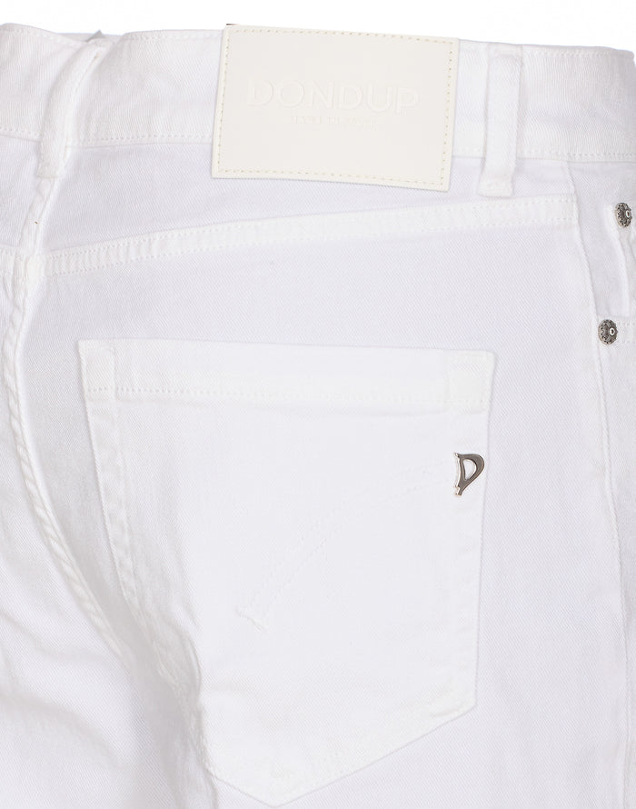 Dondup Trousers White Cotton