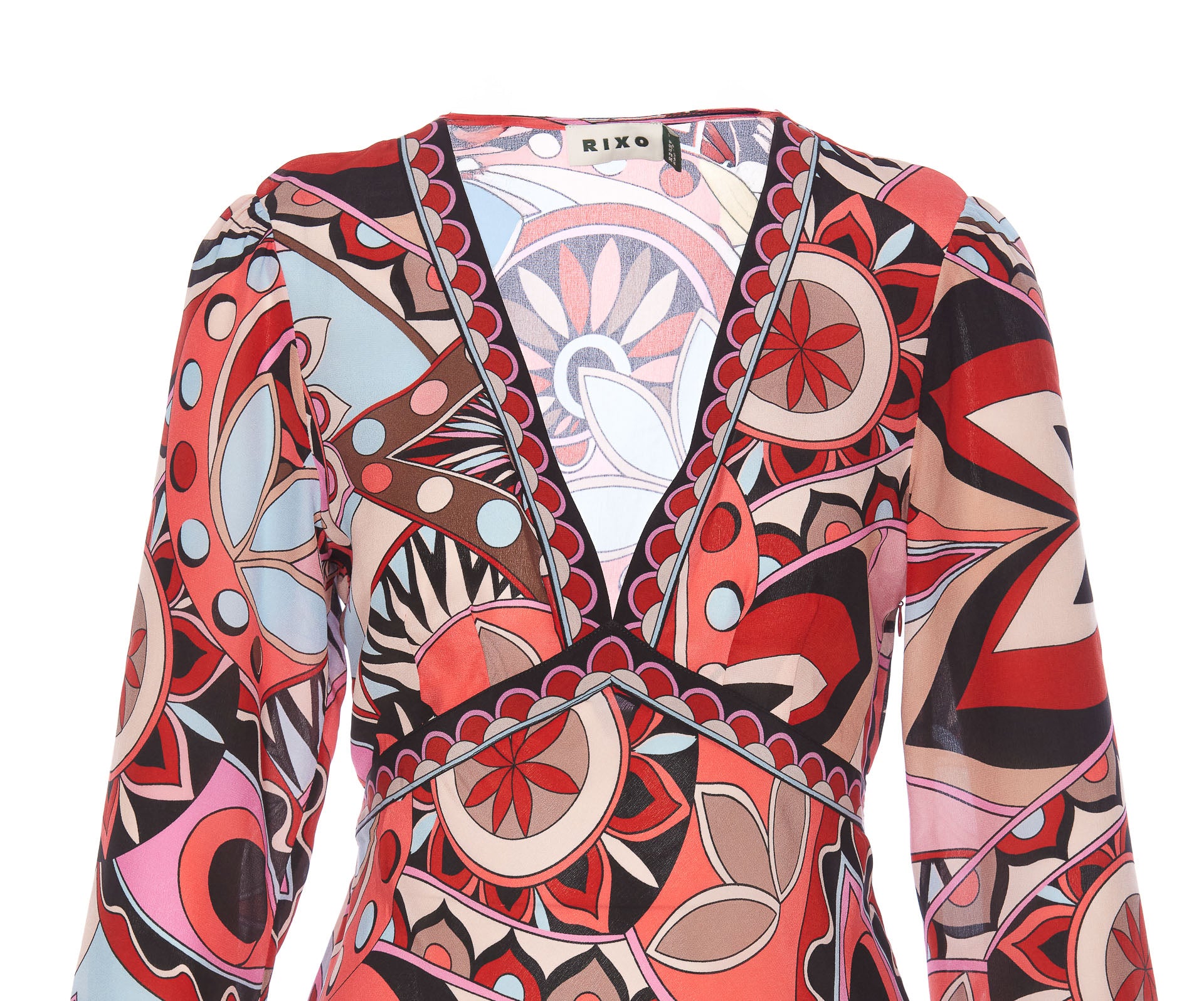 Rixo Dresses Red Silk