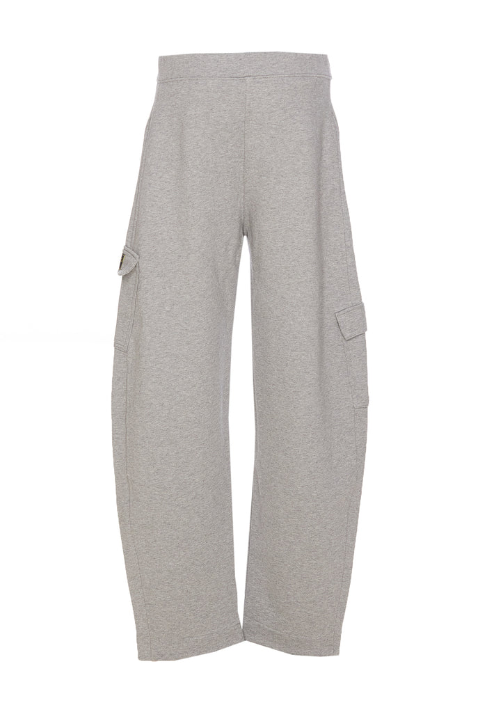 Ganni Trousers Grey Organic Cotton