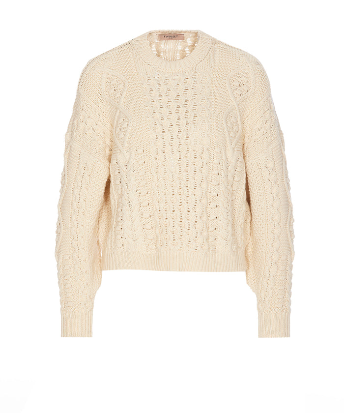 Twin-Set Sweaters Beige Cotton