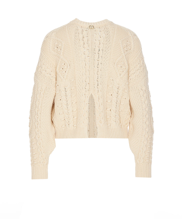 Twin-Set Sweaters Beige Cotton