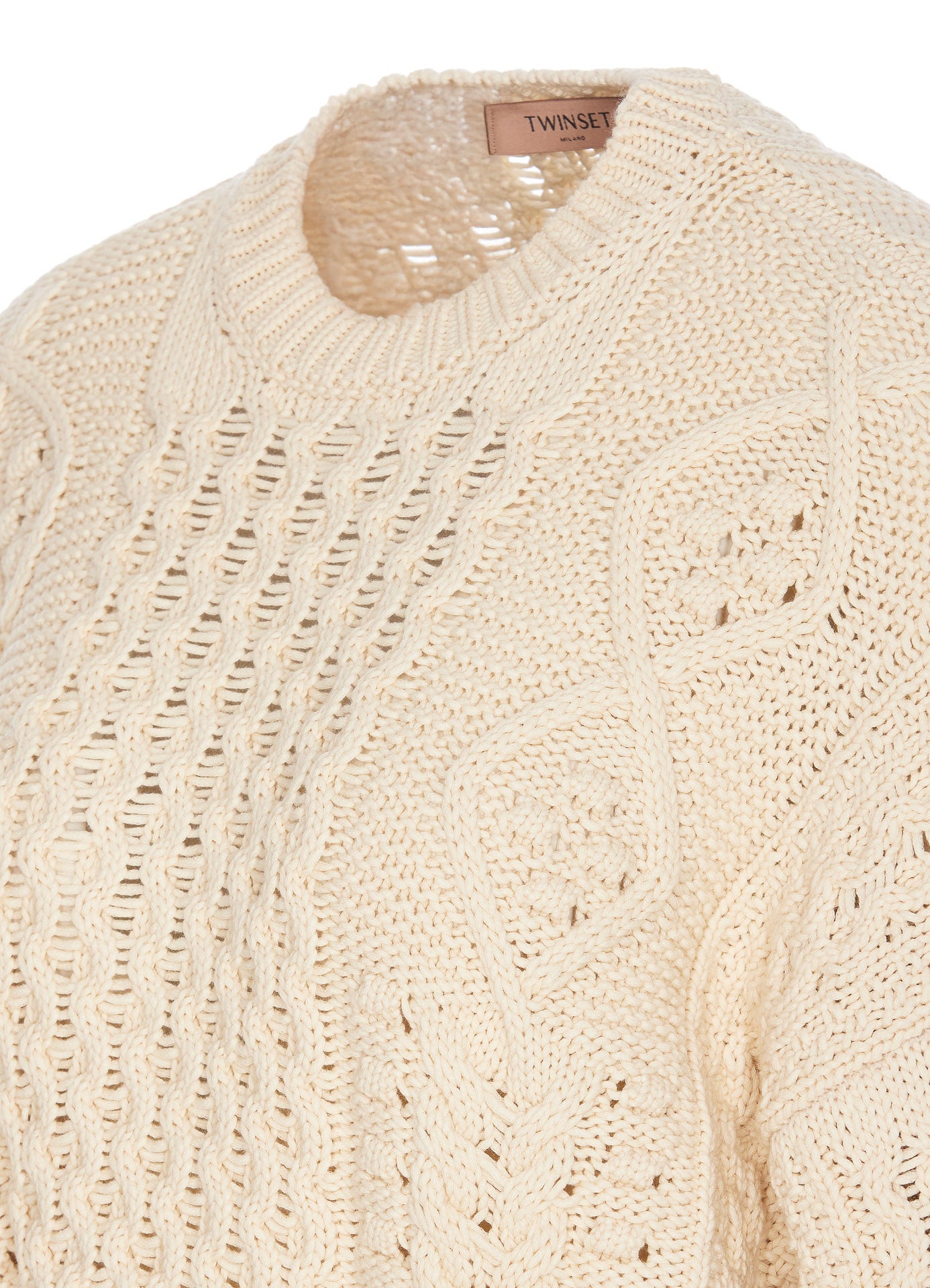 Twin-Set Sweaters Beige Cotton