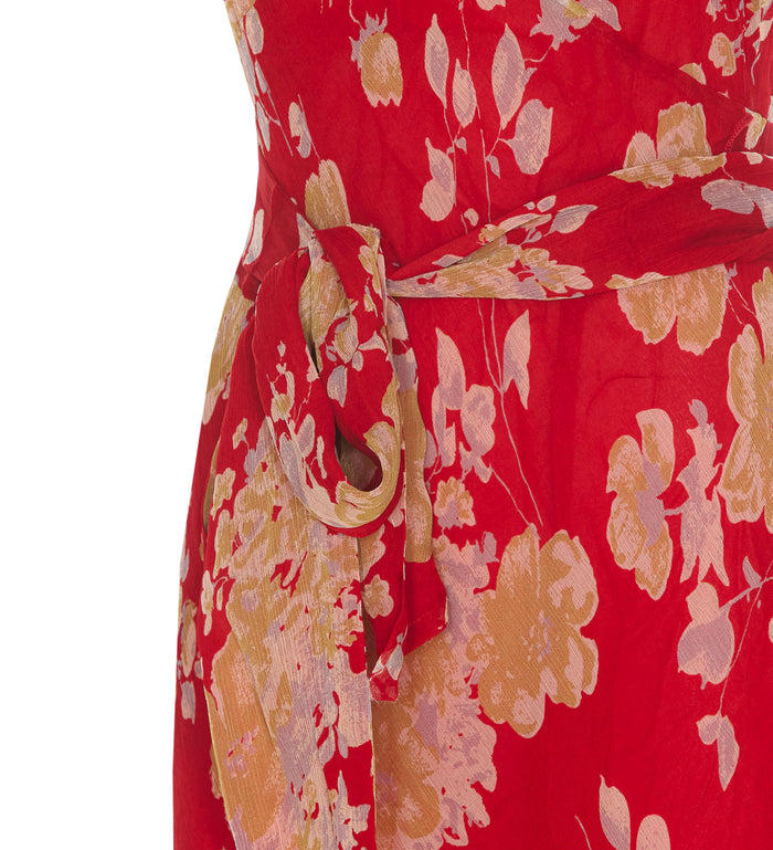 Rixo Dresses Red Silk