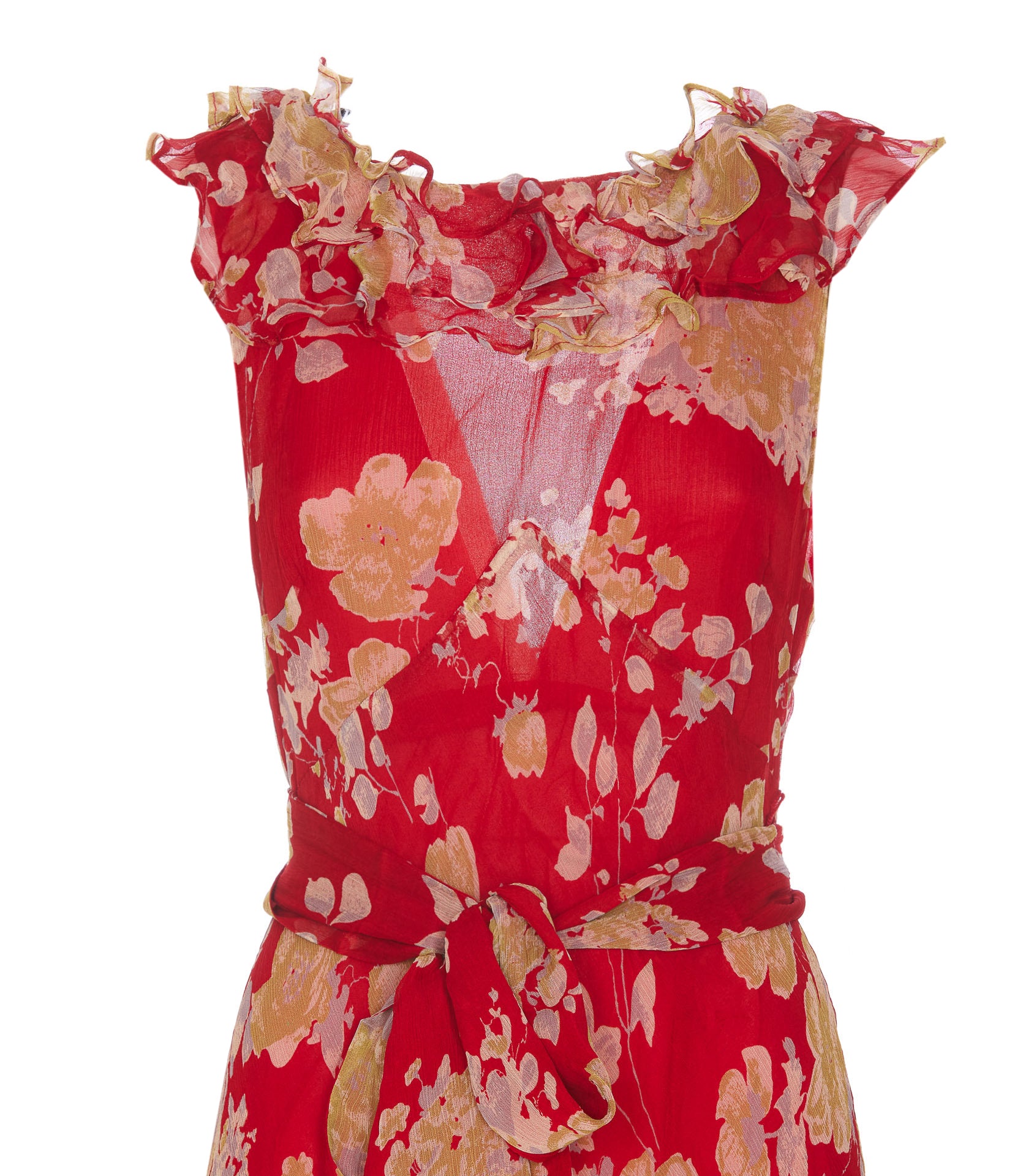 Rixo Dresses Red Silk