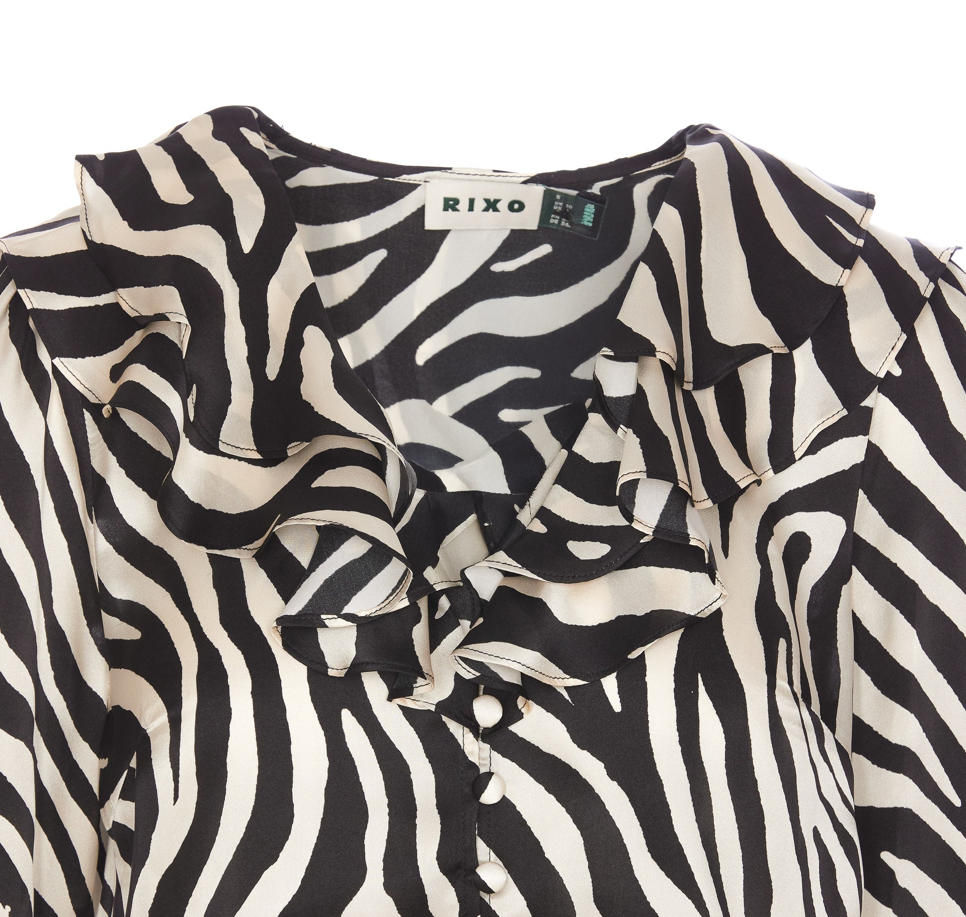 Rixo Top White Silk