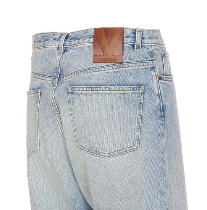 Valentino Garavani Trousers Blue Cotton