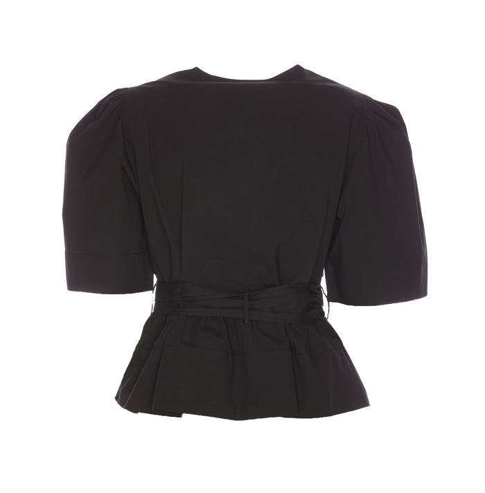 Ganni Shirts Black Cotton