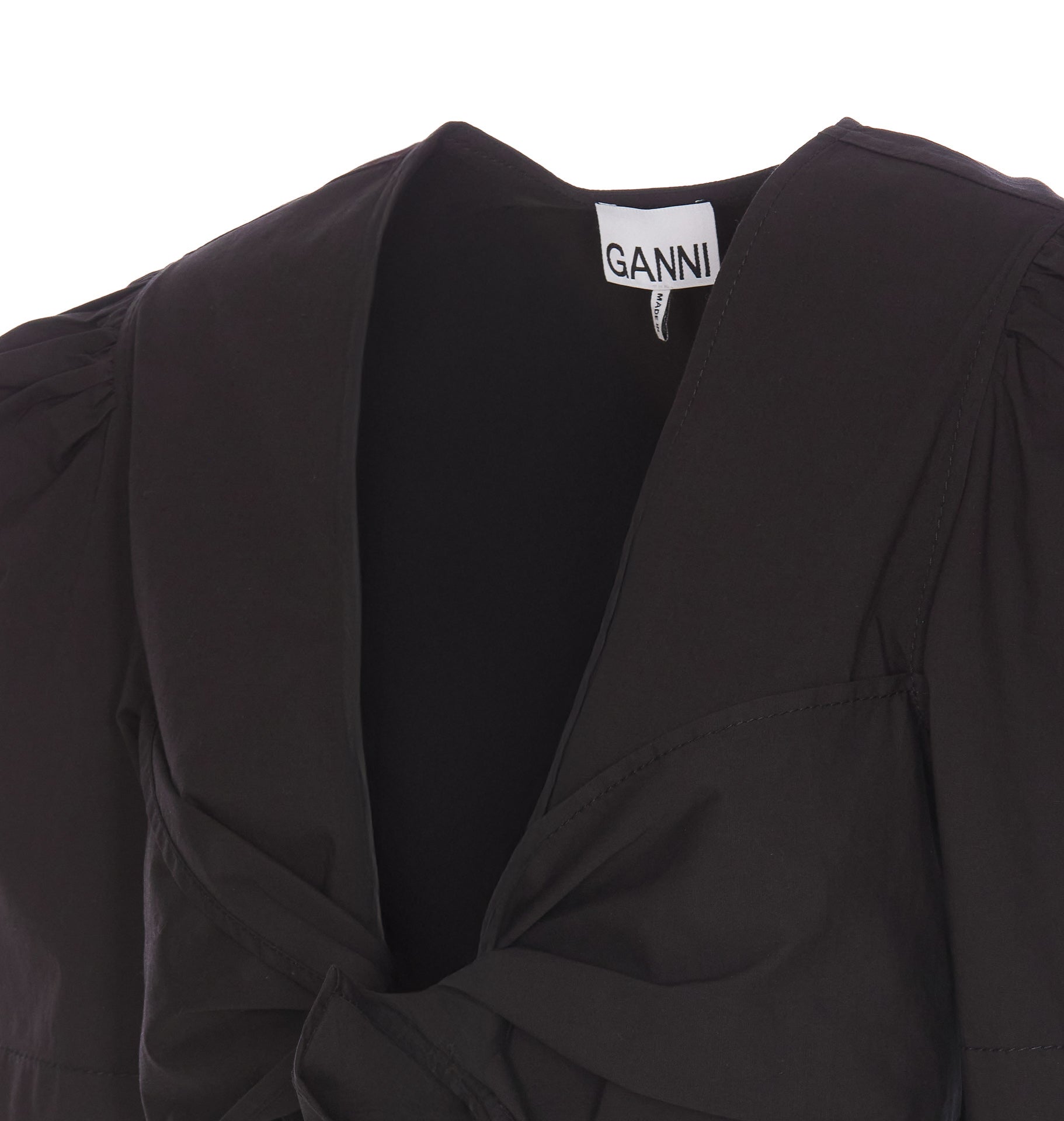 Ganni Shirts Black Cotton
