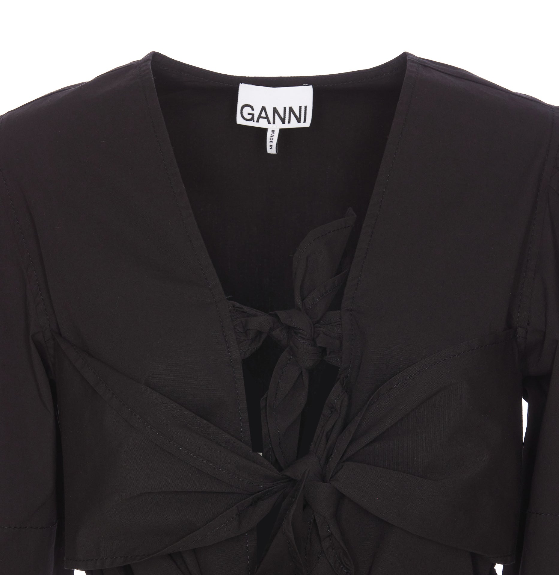 Ganni Shirts Black Cotton