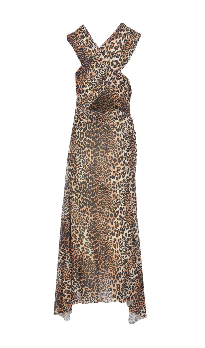 Ganni Dresses Beige Polyester