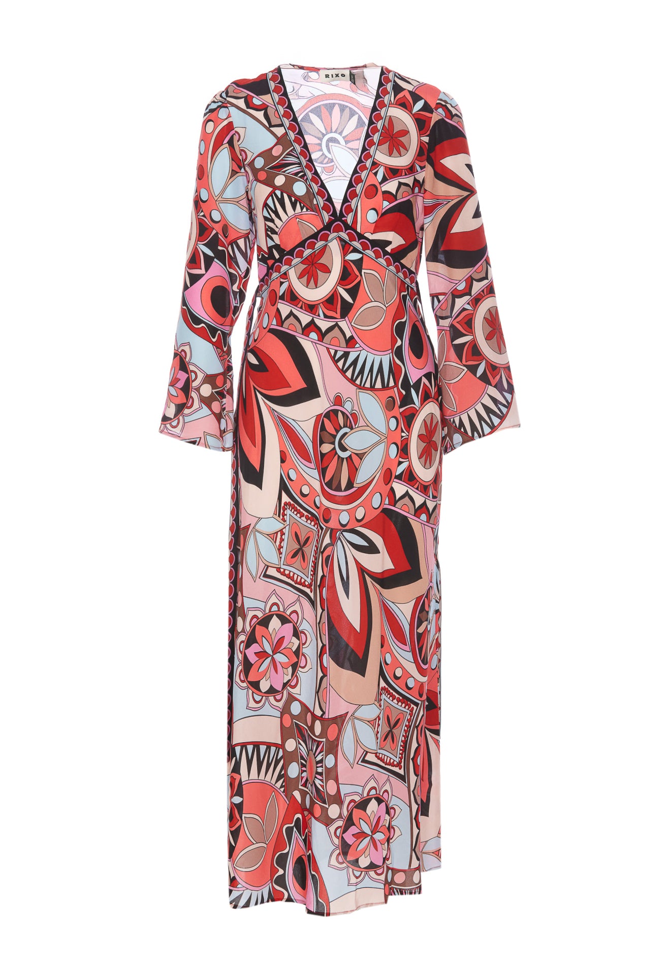 Rixo Dresses Red Silk