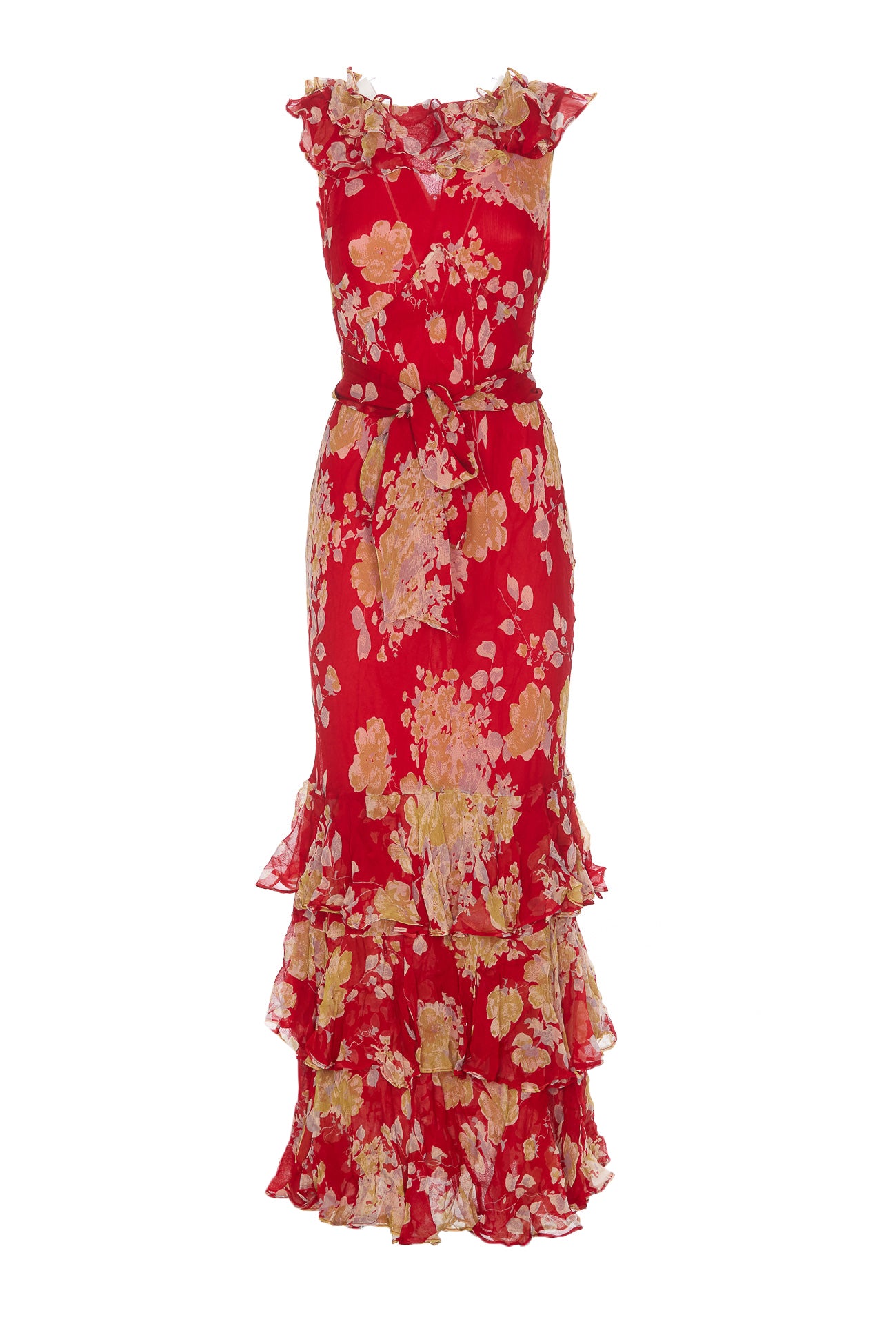 Rixo Dresses Red Silk