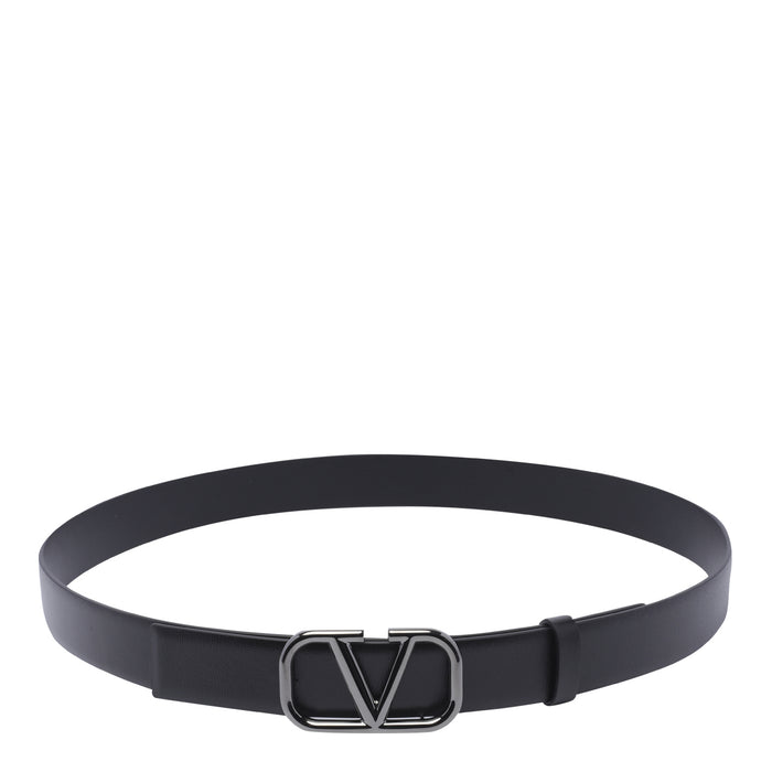 Valentino Garavani Belts Black Calf Leather