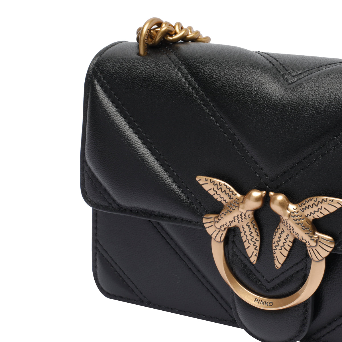 Pinko Bags Black Calf Leather