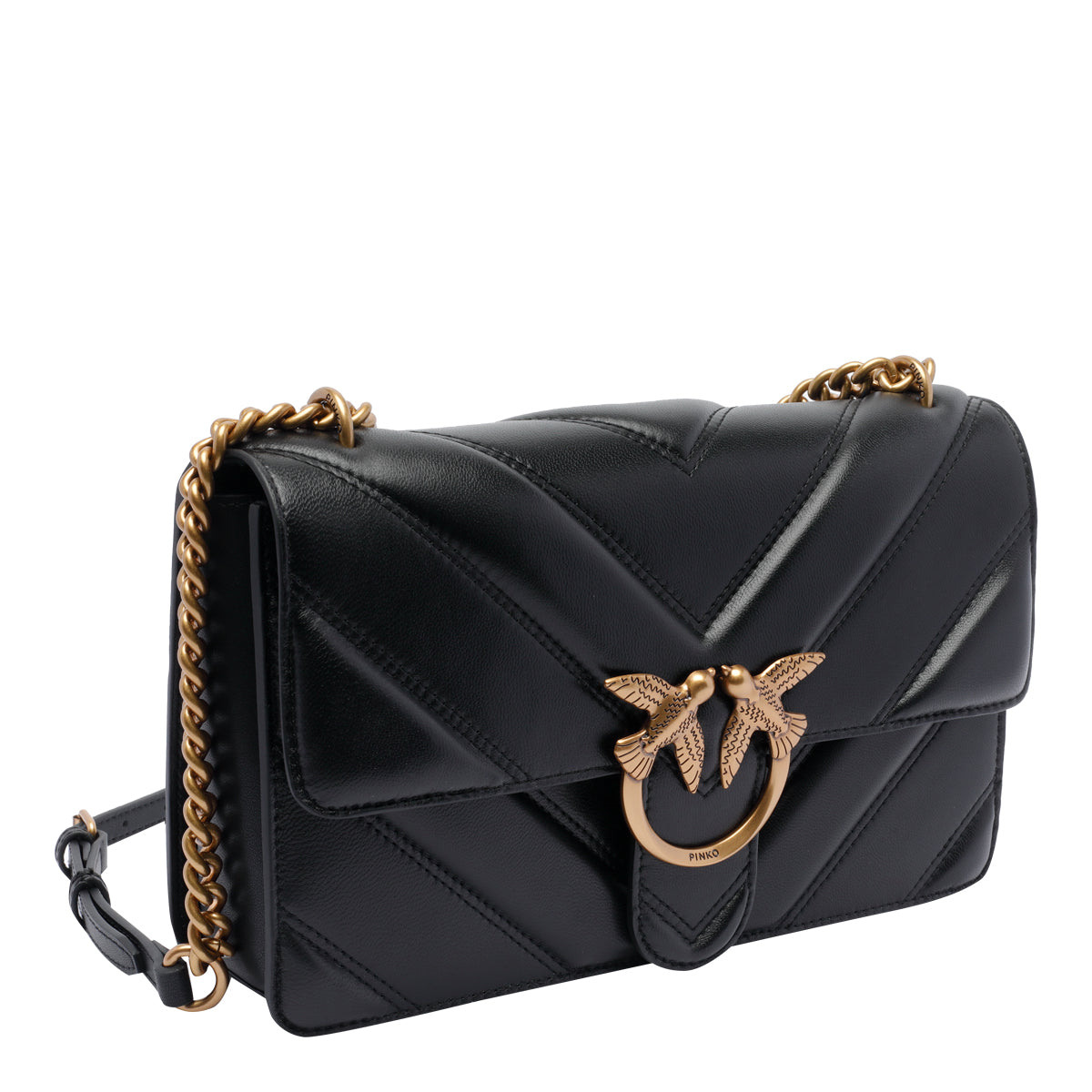 Pinko Bags Black Calf Leather