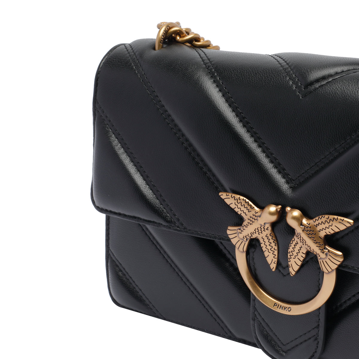 Pinko Bags Black Calf Leather