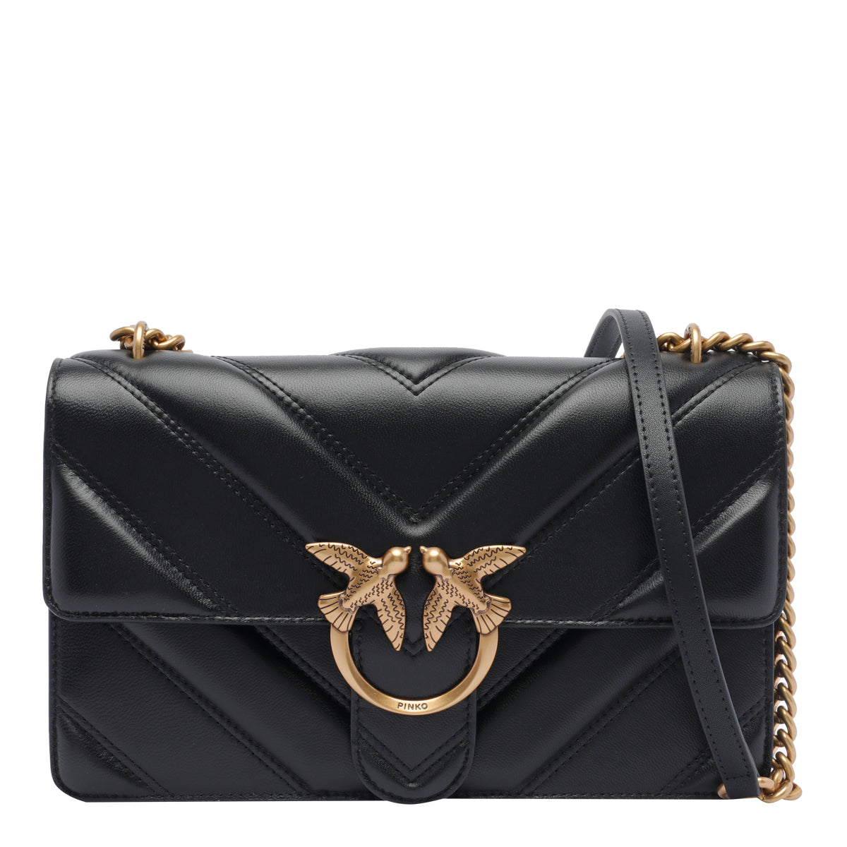 Pinko Bags Black Calf Leather