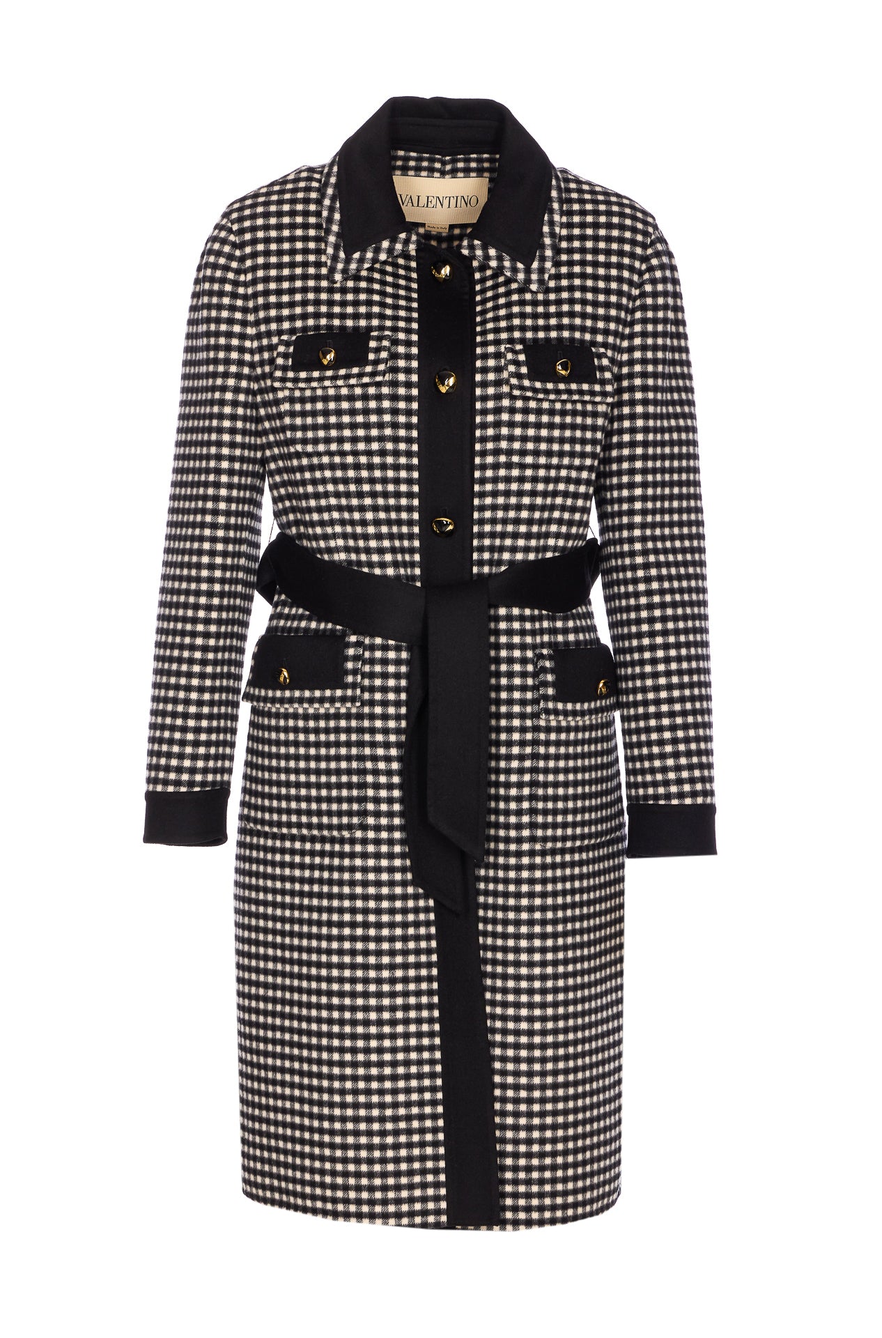 Valentino Garavani Coats Black Virgin Wool